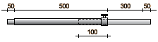 art. BS 5580 - Can be extended (from 500 to 800 mm)
