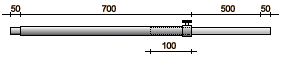 art. BS 75120 - Can be extended (from 700 to 1,200 mm)